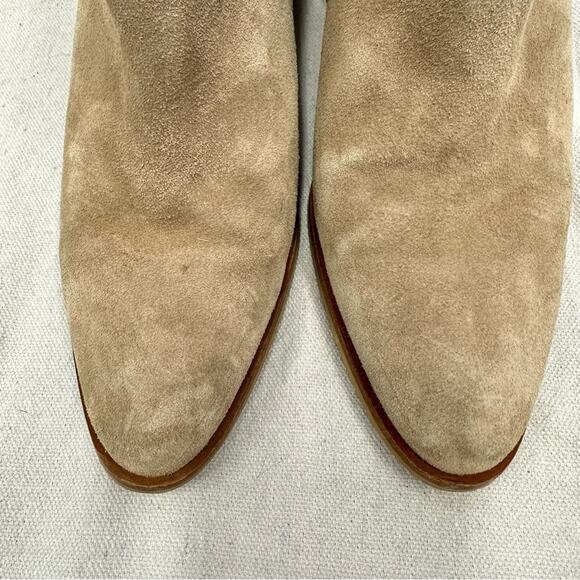 Everlane The Heel Boot block heel ankle bootie in taupe suede size 9.5 - Picture 8 of 14